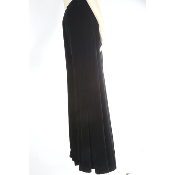 Oscar De La Renta Black Velvet Wide Leg Dress Pants Luxury Evening Size 8 - Picture 15 of 16